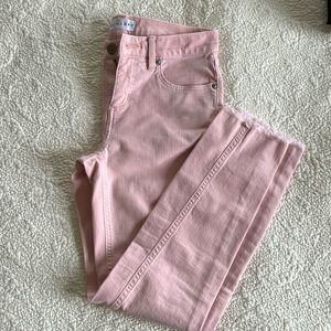 Loft, pink, modern skinny cropped jeans, size 24